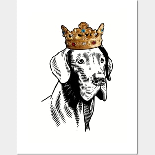 Great Dane Dog King Queen Wearing Crown Posters and Art